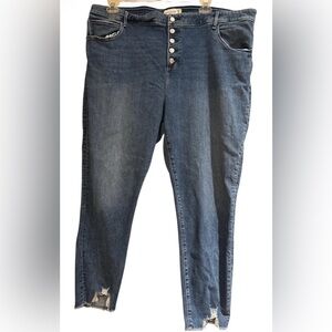 Abercrombie & Fitch Size 37 / 24L High Rise Super Skinny Ankle Jeans Blue